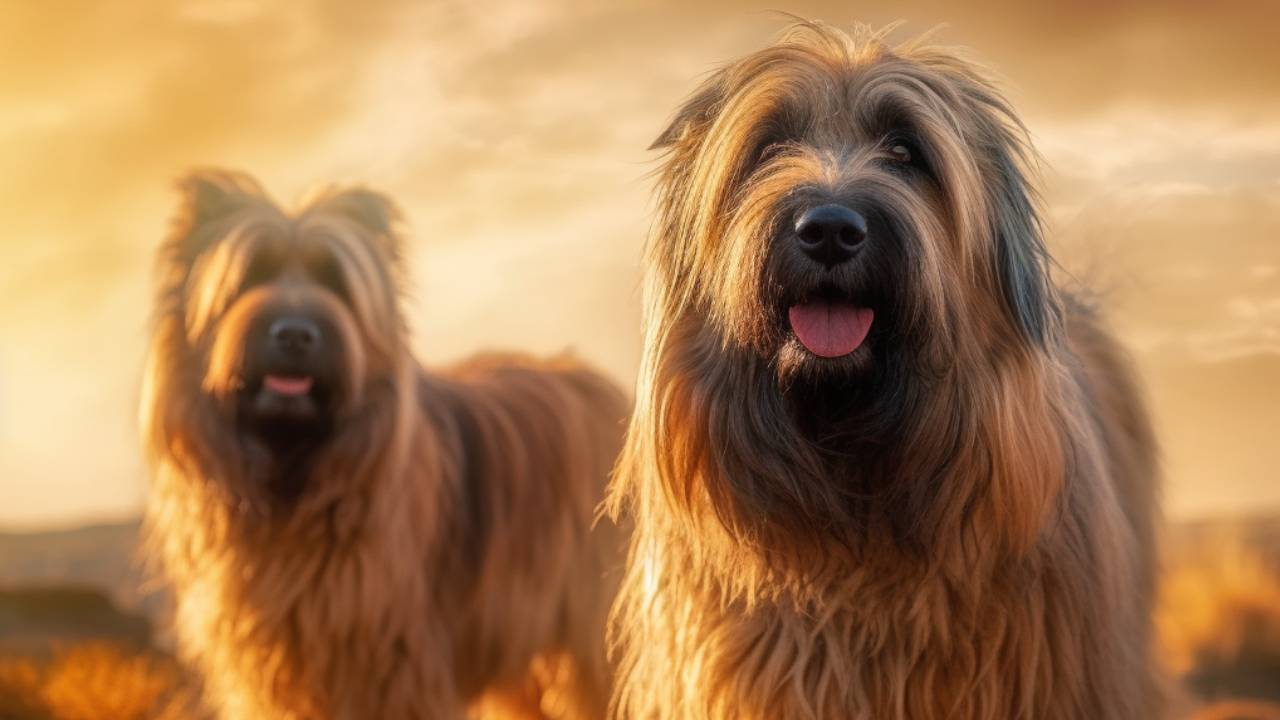 Briard dog breed males and females