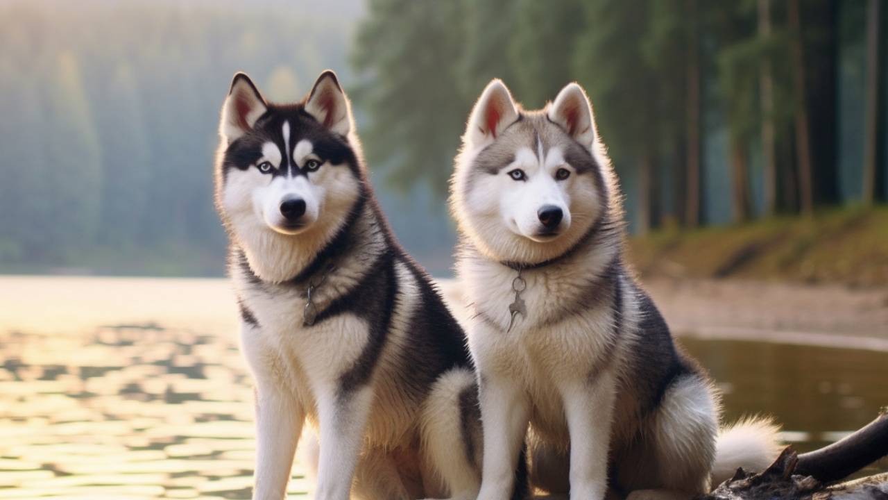 Husky dog breed male and female