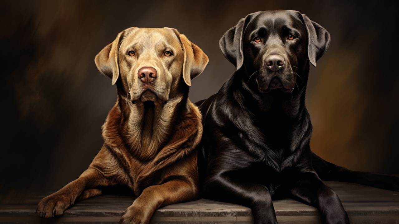 Labrador Retriever male and female dogs