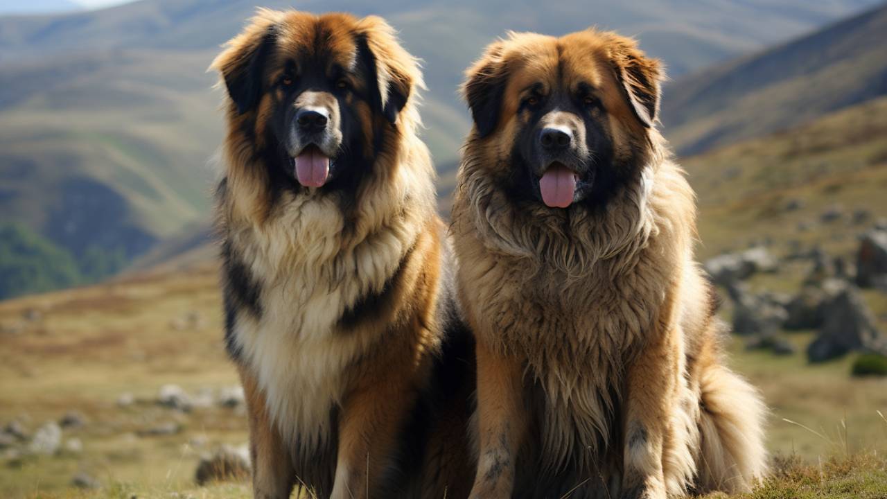 Male and Female estrela mountain dogs breed