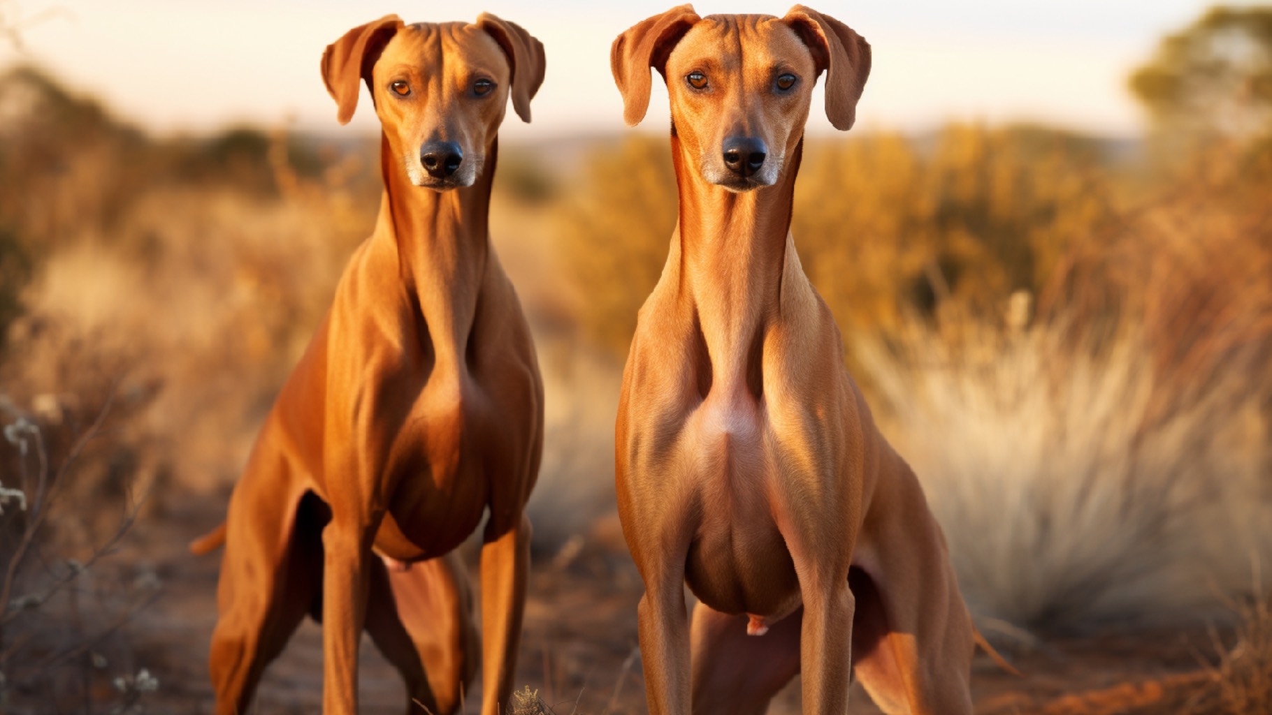 Male and female Azawakh Dog breed