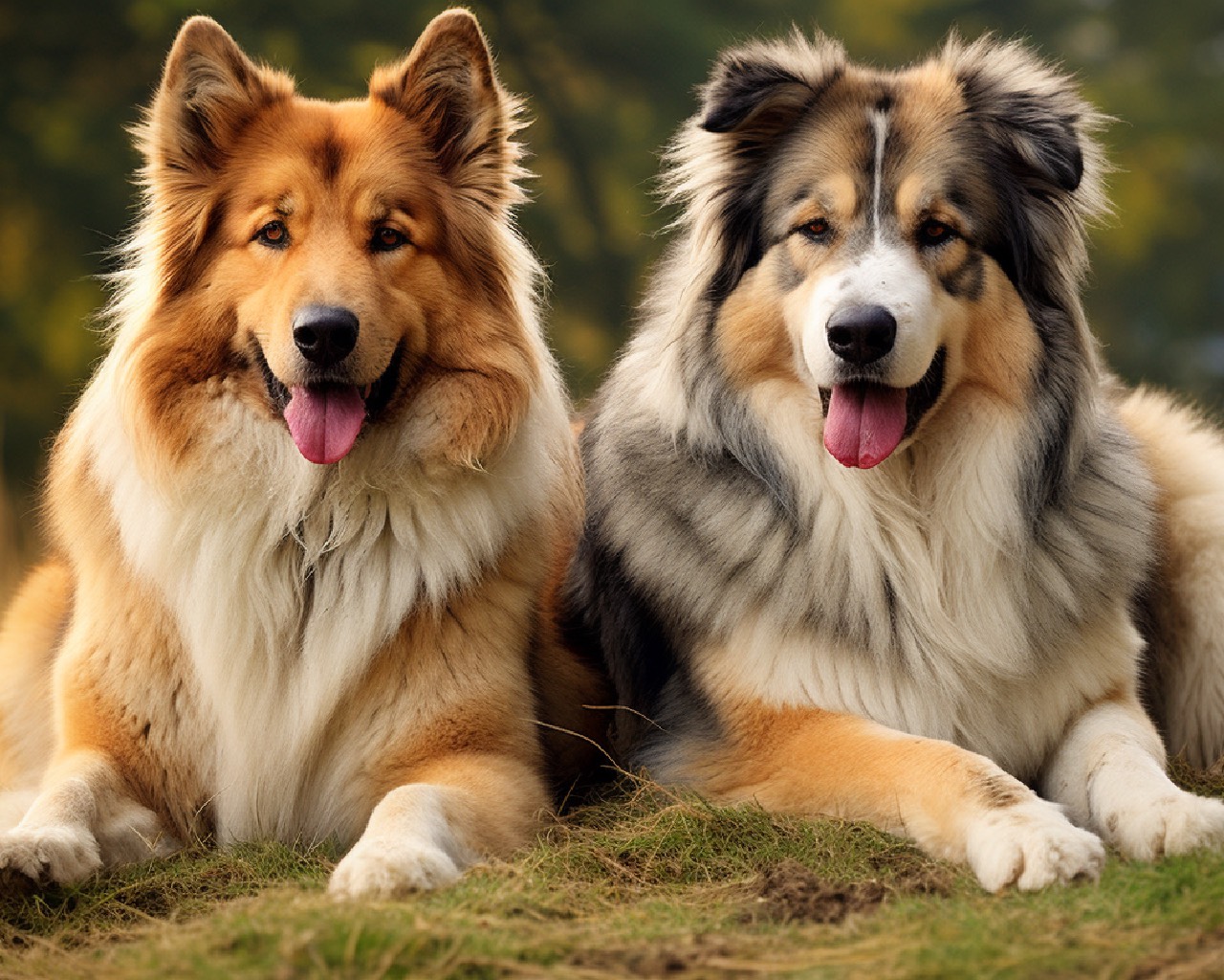 Male and female Carpathian Shepherd Dog breed
