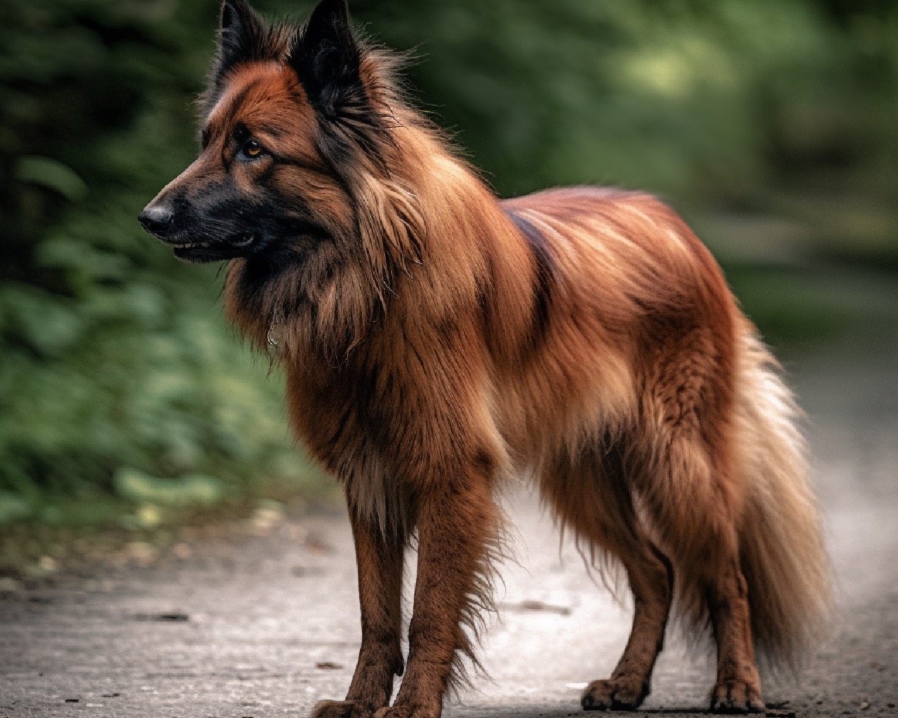 Belgian Tervuren Dog Breed in the Park