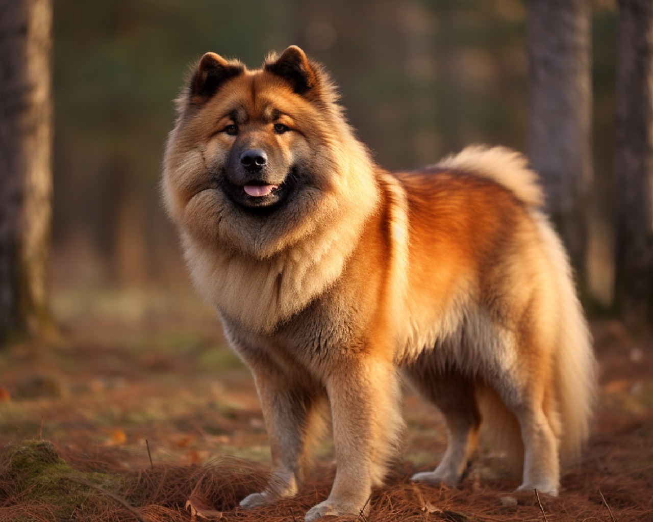 Eurasier Dog Breed in the Forest