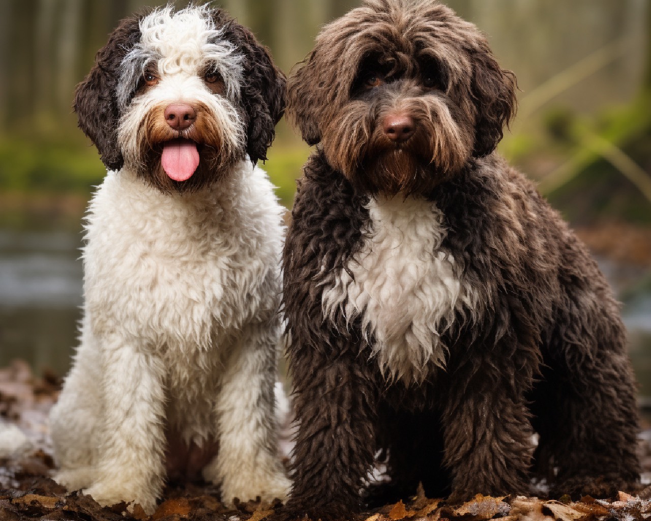 Female and Male Spanish Water Dog Breed