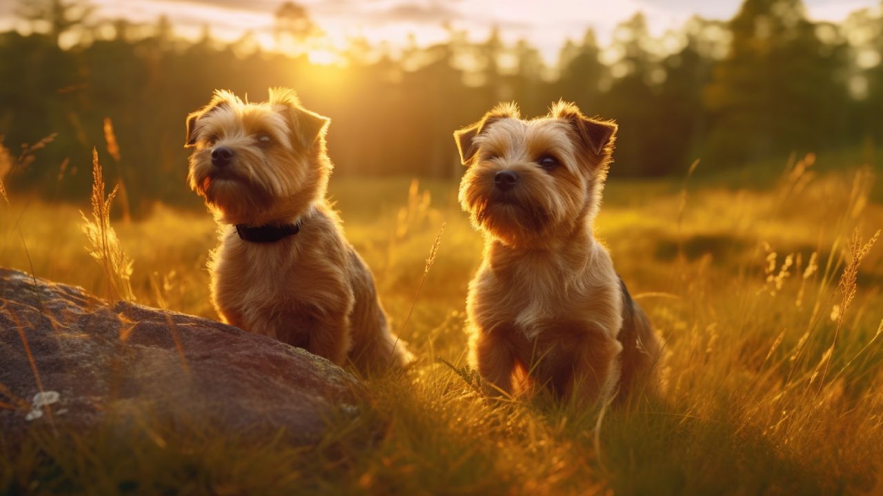 male and female norfolk terrier dogs breed