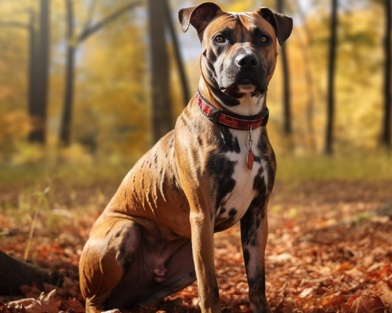 Tennessee Treeing Brindle Dog Breed in the park