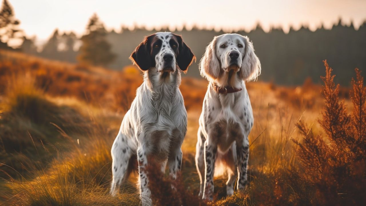 male and female english setter dogs breed