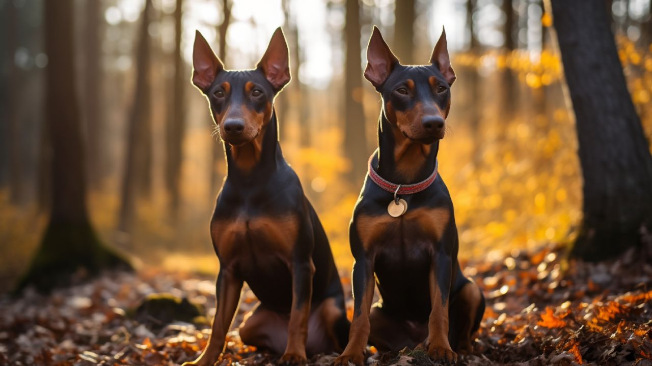 male and female german pinscher dogs breed