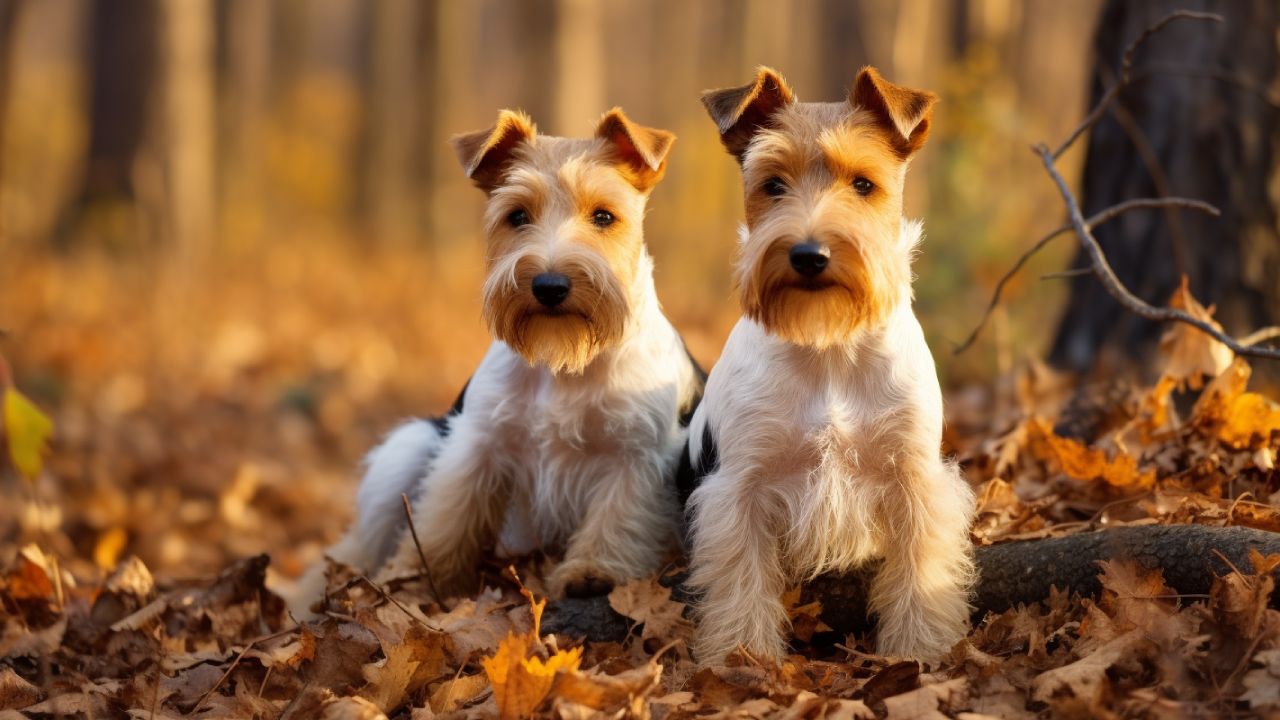 male and female wire hair terrier dogs breed