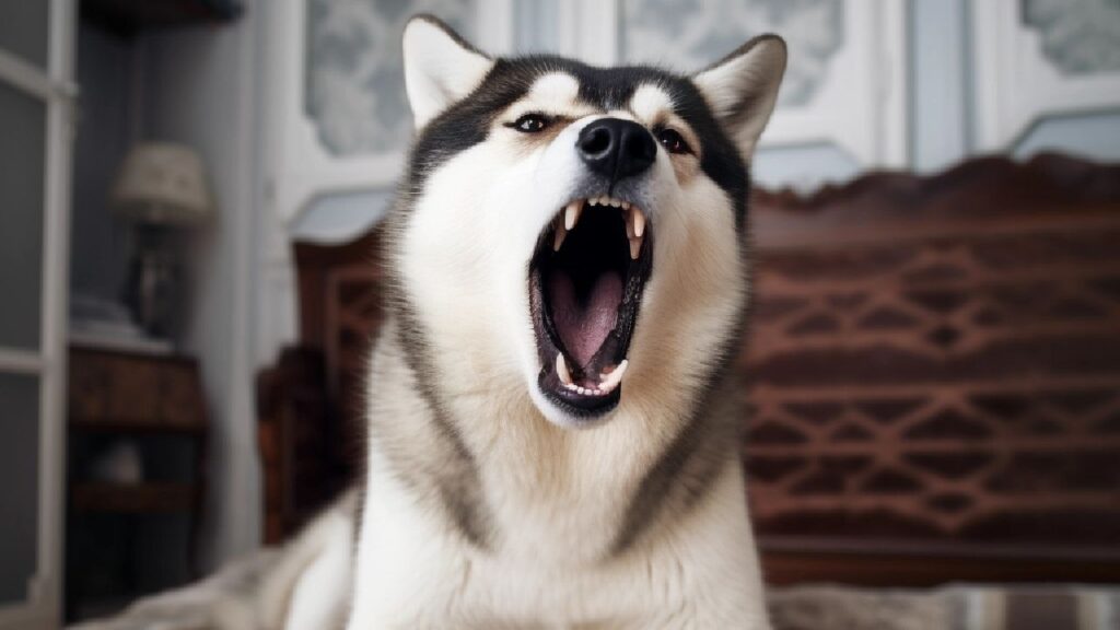 why dog yawns