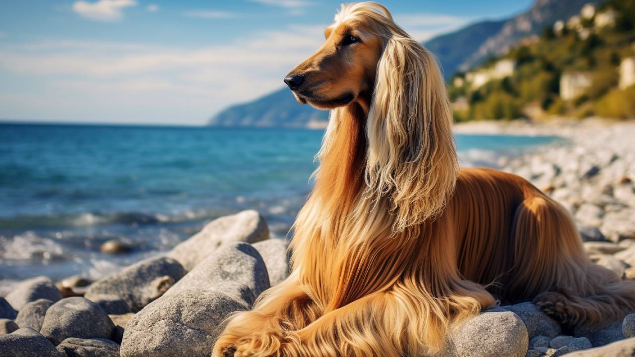 Afghan hound dog breed picture