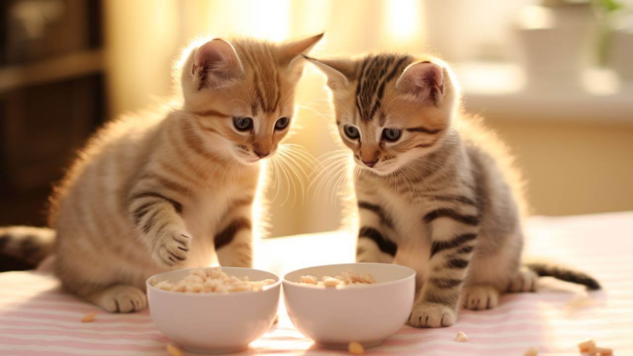 kittens eat oatmeal