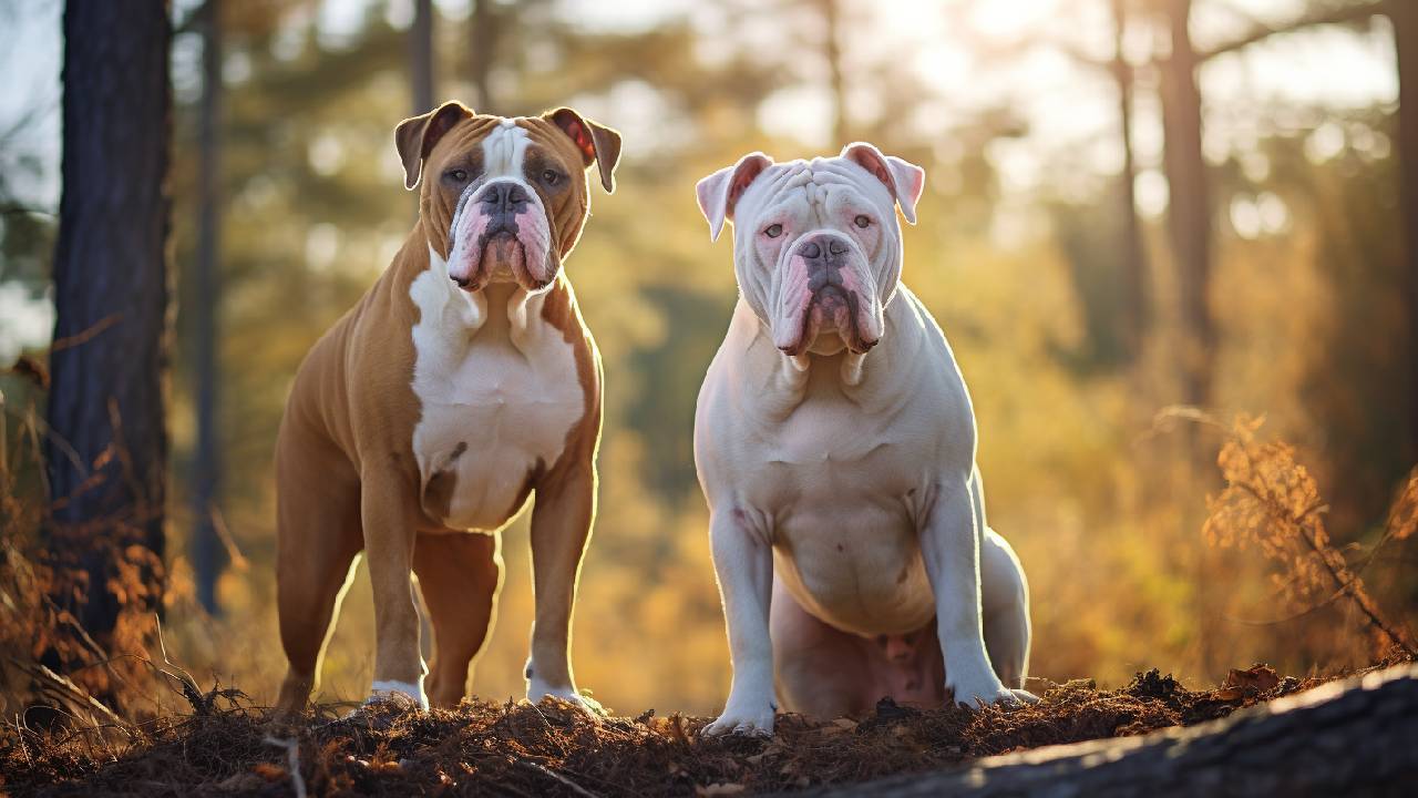 male and female american bulldogs breed