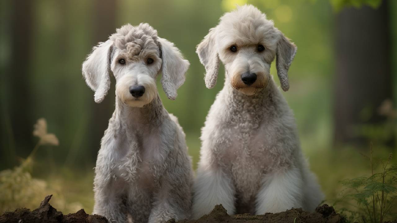 male and female bedlington terrier dogs breed