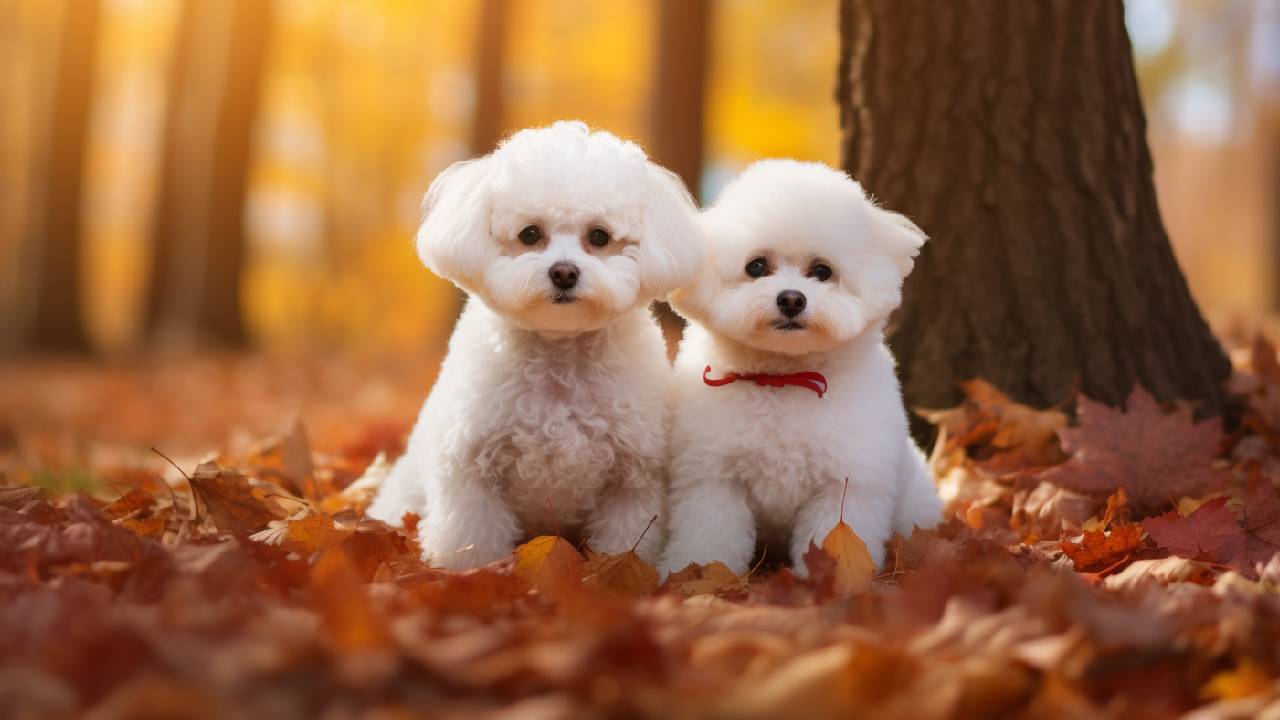male and female bichon frise dogs breed