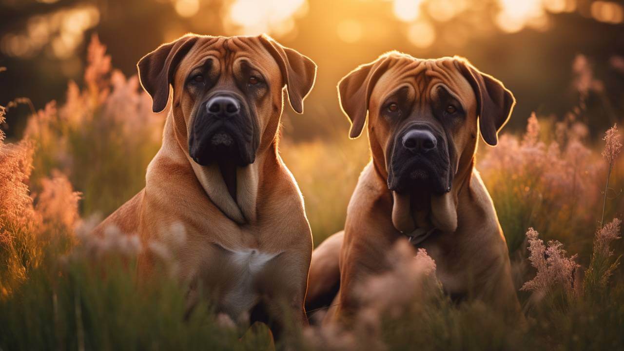 male and female boerboel dogs breed