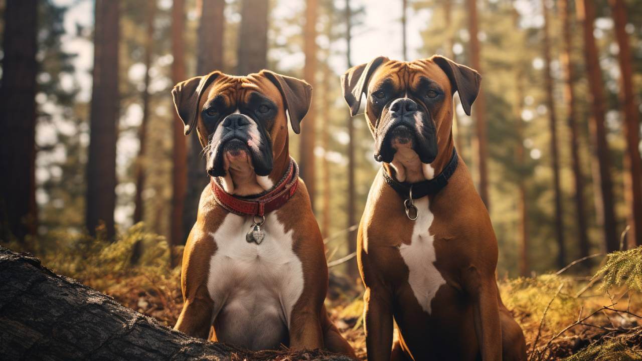 male and female boxer dogs breed