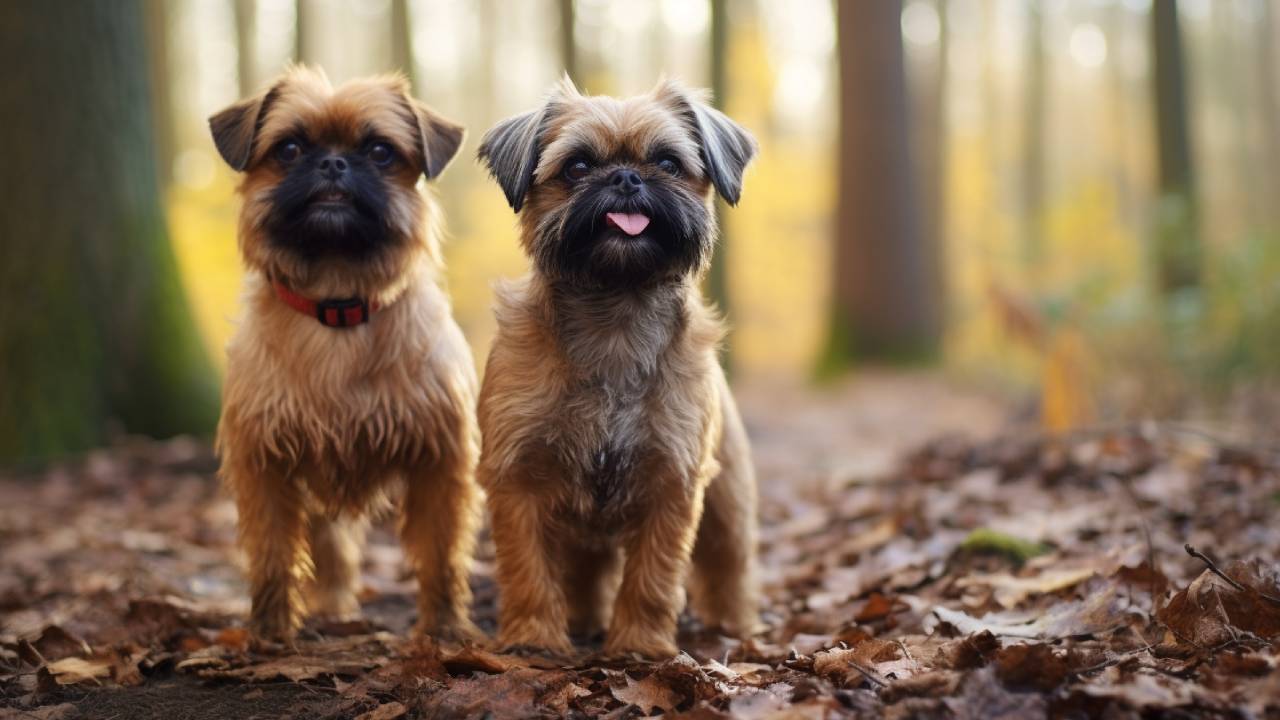 male and female brussels griffon dogs