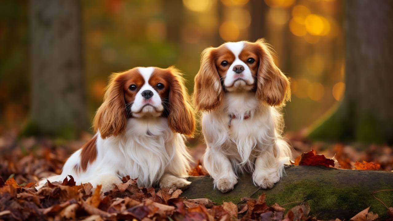 male and female cavalier king charles spaniel dogs breed