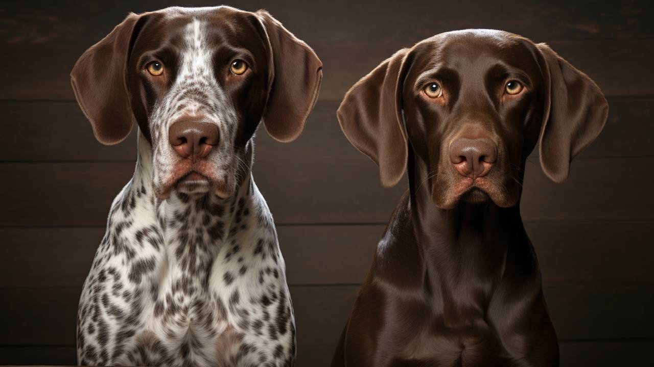 male and female german shorthaired pointer dogs breed