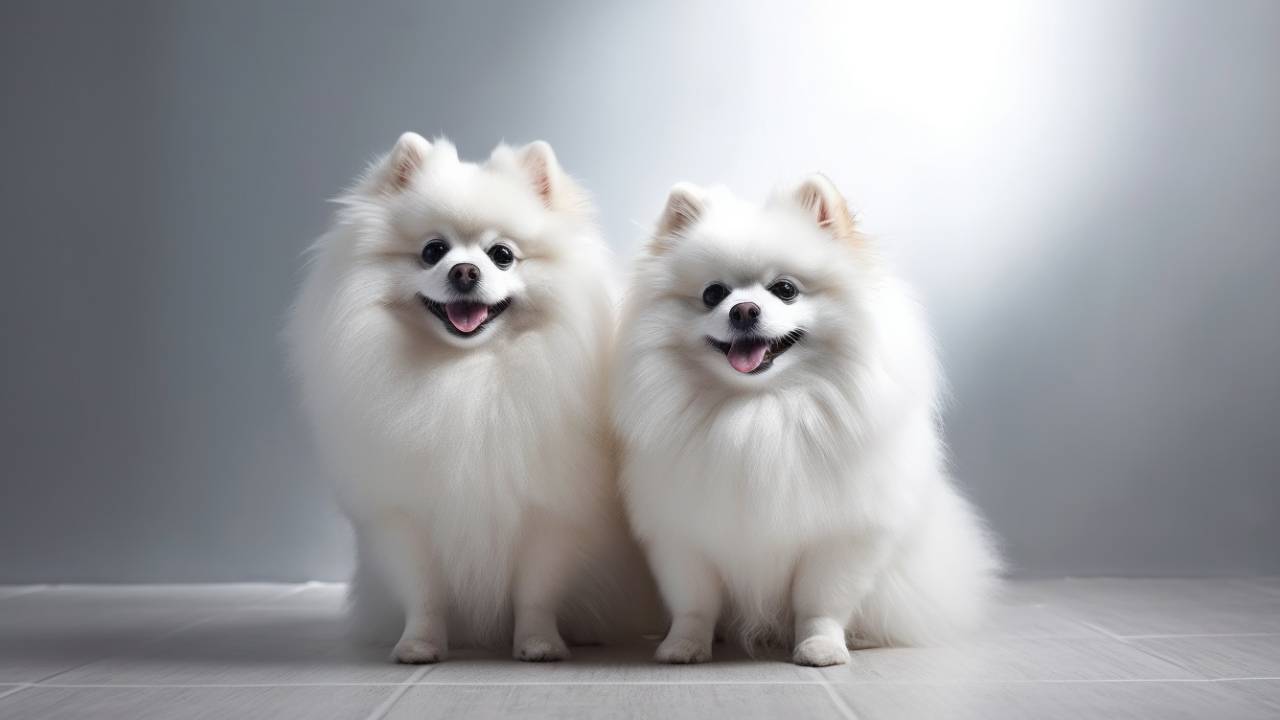 male and female japanese spitz dog breed