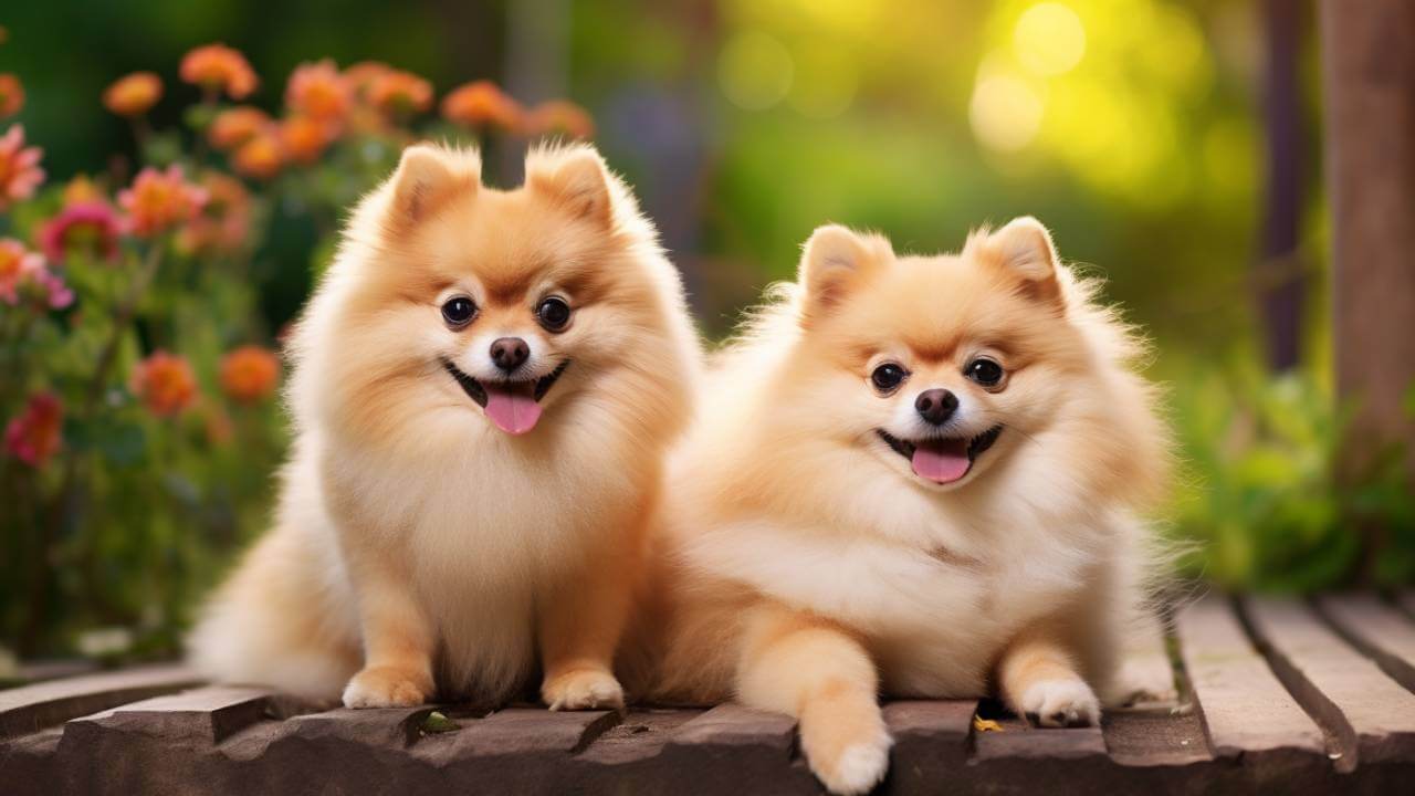 male and female pomeranian dogs breed