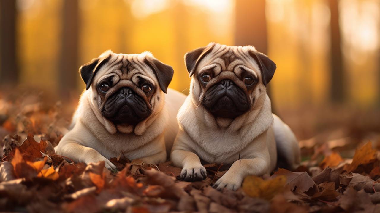 male and female pug dogs breed