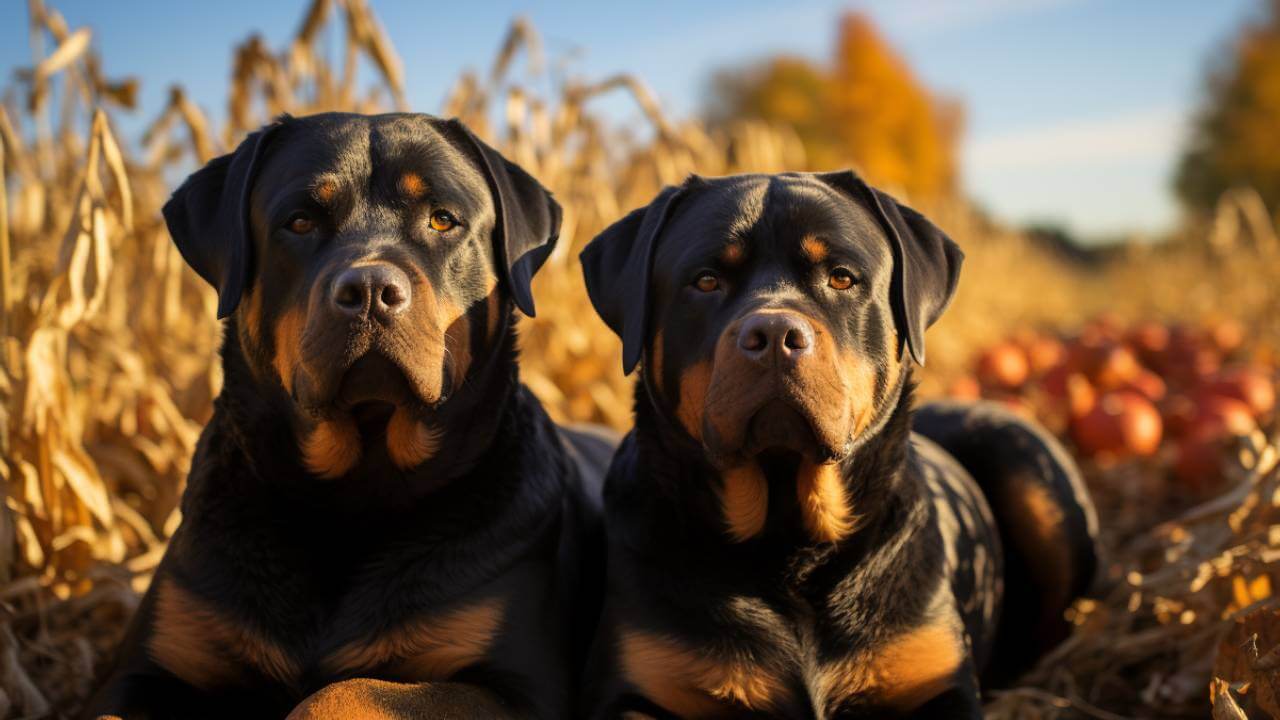 male and female rottweiler dogs breed