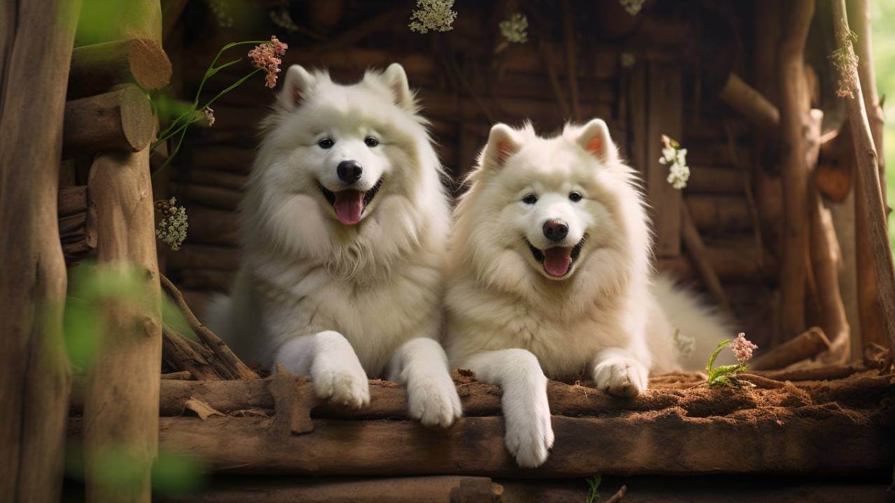 male and female samoyed dogs breed