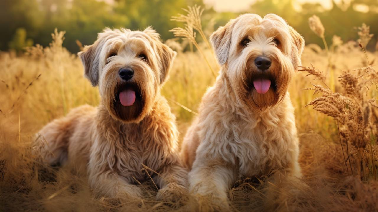 male-and-female-soft coated wheaten terrier dogs breed