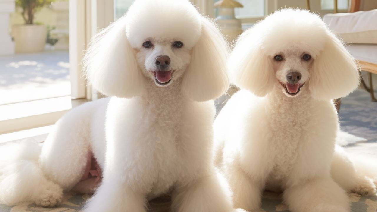 male and female toy poodle dogs breed
