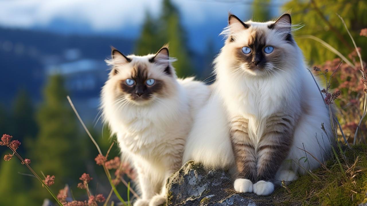 Male and female balinese cats breed