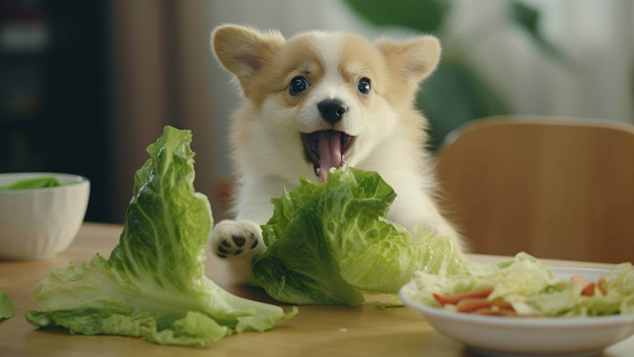 dog eat lettuce