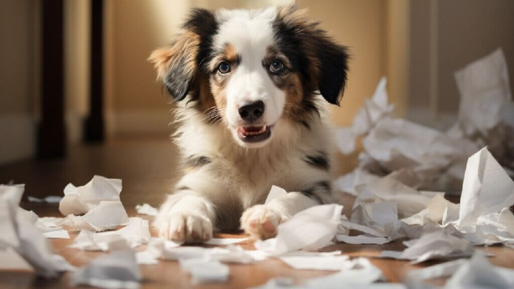 dogs and paper