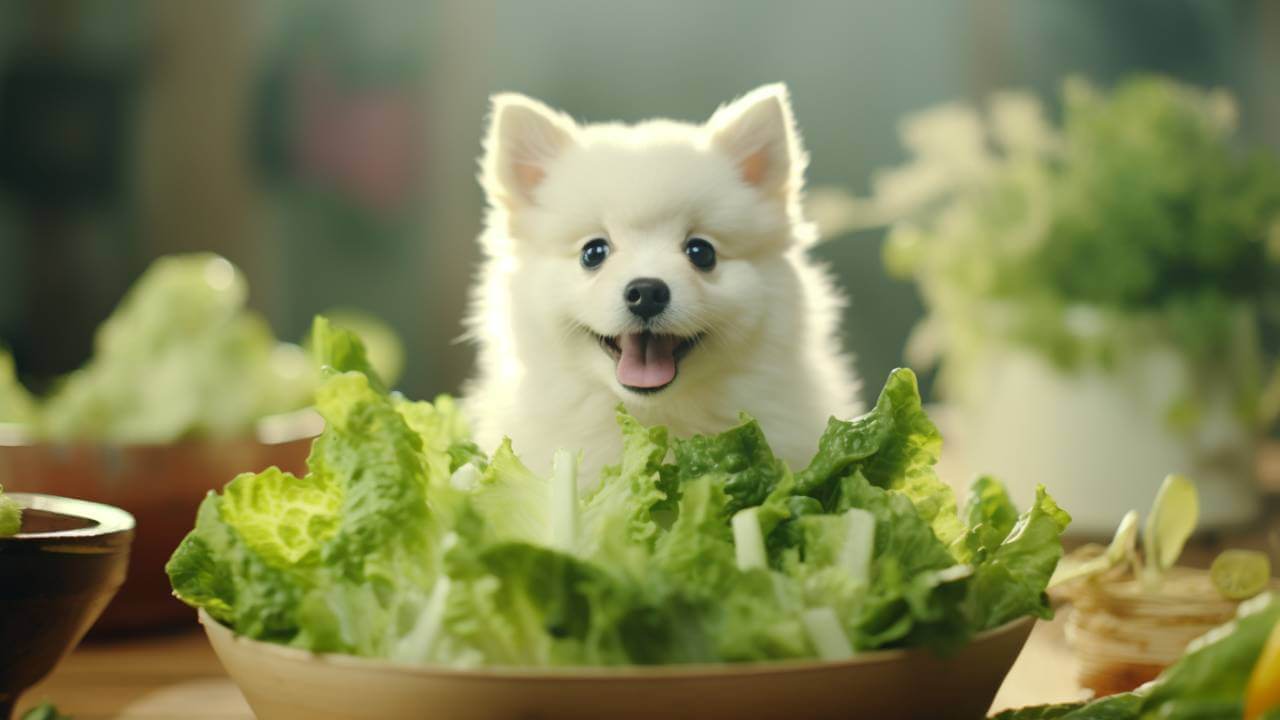 dogs eat lettuce