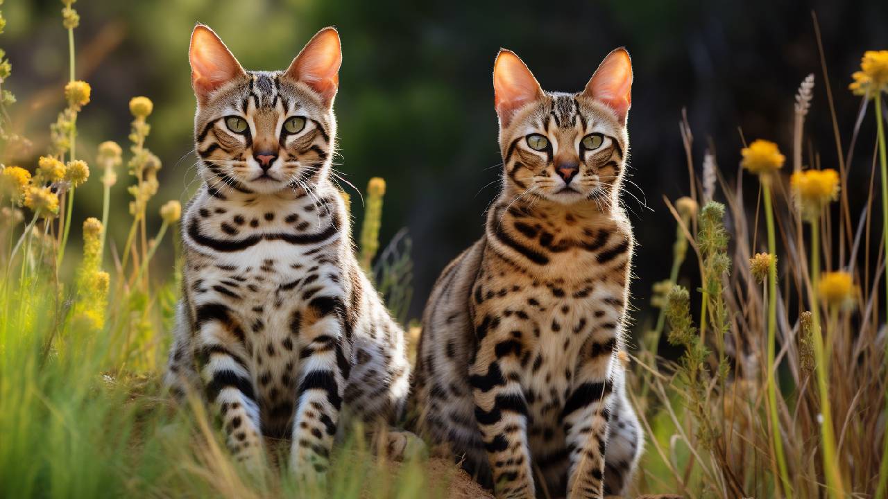 male and female california spangled cats breed