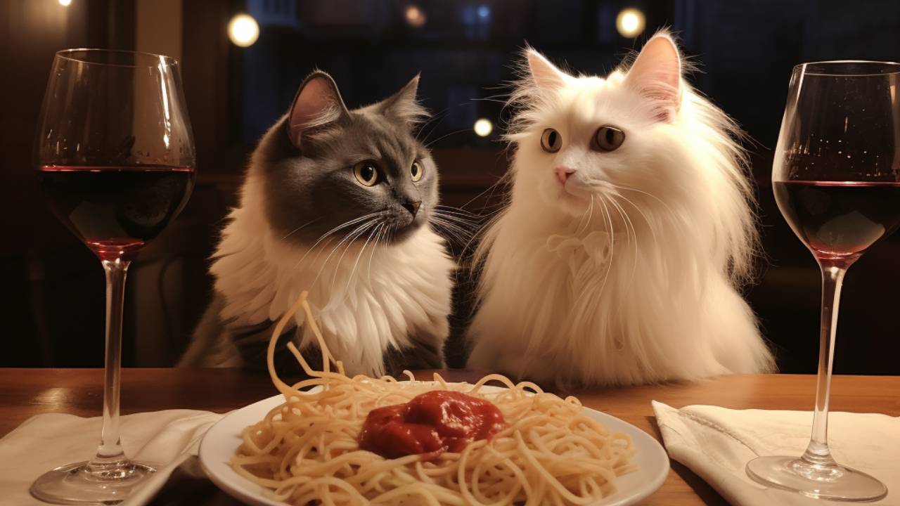spaghetti and cats