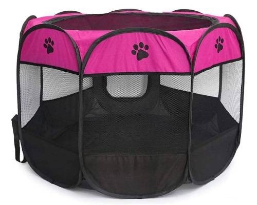 BEIKOTT Portable Pet Playpen, Dog Playpen Foldable Pet Exercise Kennel Pen Tents Dog House Playground for Cat_Puppy Dog Indoor Outdoor Travel Use
