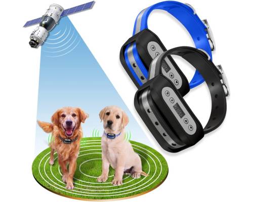 Blingbling Petsfun GPS Wireless Dog Fence System for 2 Dog