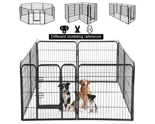 Dog Playpen 8 Panels 40 Inches Dog Pen Extra Large Indoor Outdoor Back