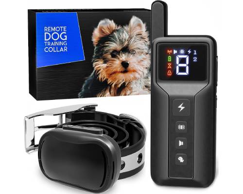 Extra Small Size Dog Training and Behavior Collar with Remote for Small Dogs 5-15lbs and Puppies with Shock - Waterproof & 1000 Ft Range