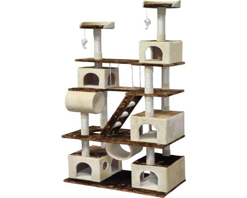 Go Pet Club Huge 87_ Tall Cat Tree House Climber Furniture with Swing