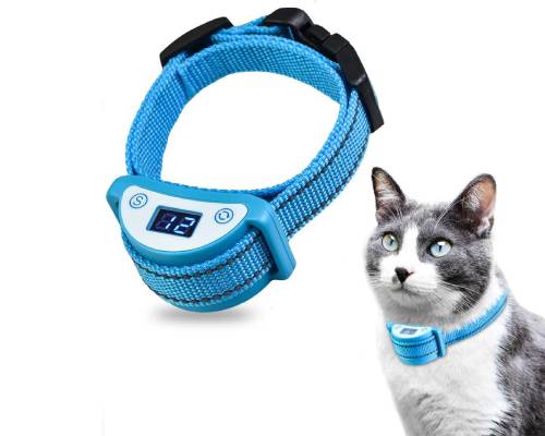 Paipaitek Cat Shock Collar,Automatic Trainer Collar for Cats Prevent Meowing Designed