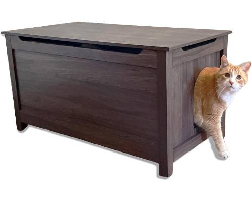 Parker Designer Catbox Cat Litter Box Enclosure, Hidden