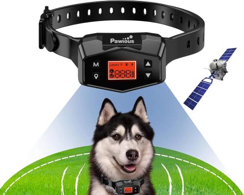 Pawious GPS Wireless Dog Fence - Pet Containment System, Electric Dog Fence with Radius up to 1000 Yards