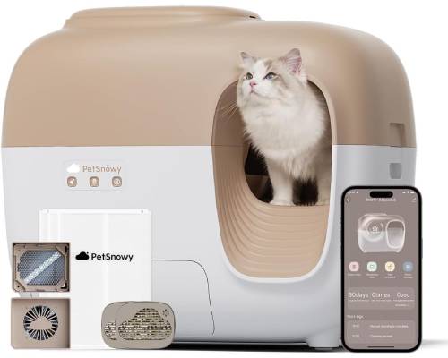 PetSnowy (Upgraded Premium Version) Snow+ Automatic Cat Litter Box Self