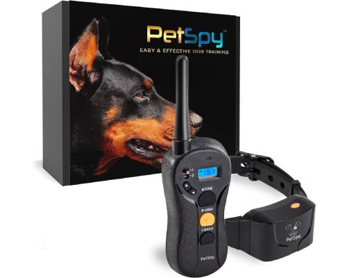 PetSpy P620 Dog Training Shock Collar for Dogs with Vibration, Electric Shock, Beep; Rechargeable and Waterproof Remote Trainer E-Collar - 10-140 lbs