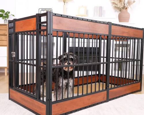 RYPetmia Dog Playpen, 31.5_ Height Dog Pen Indoor, Heavy Duty, Safe and Sturdy, Furniture Style Puppy Pen