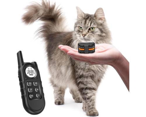 Tiniest Cat Shock Collar, Lightest Cat Training Collar with Remote for Small Cats 5-15lbs & Medium Large Cats